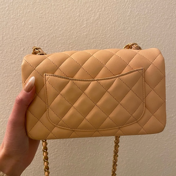 *SOLD* Chanel Rectangular Mini Beige Classic - Picture 2 of 12